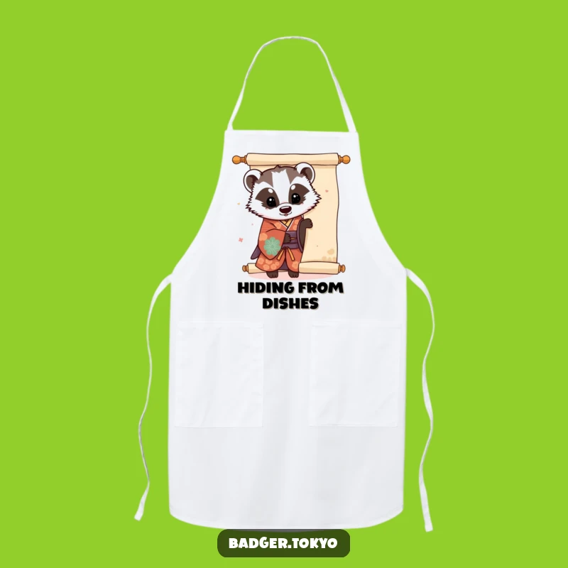 Funny Kawaii Badger Kimono Apron - Playful Chef Surprise Gift