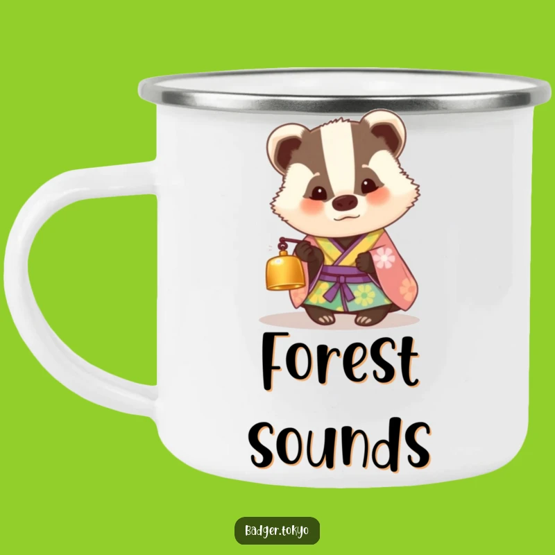 Funny Enamel Badger Kimono Mug - Curious Adventures Await