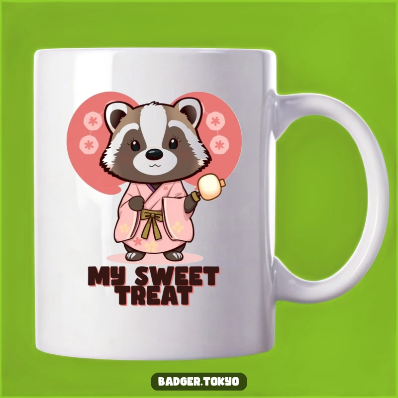 Funny Badger Dango Kimono Mug - Deliciously Cute Treat Gift