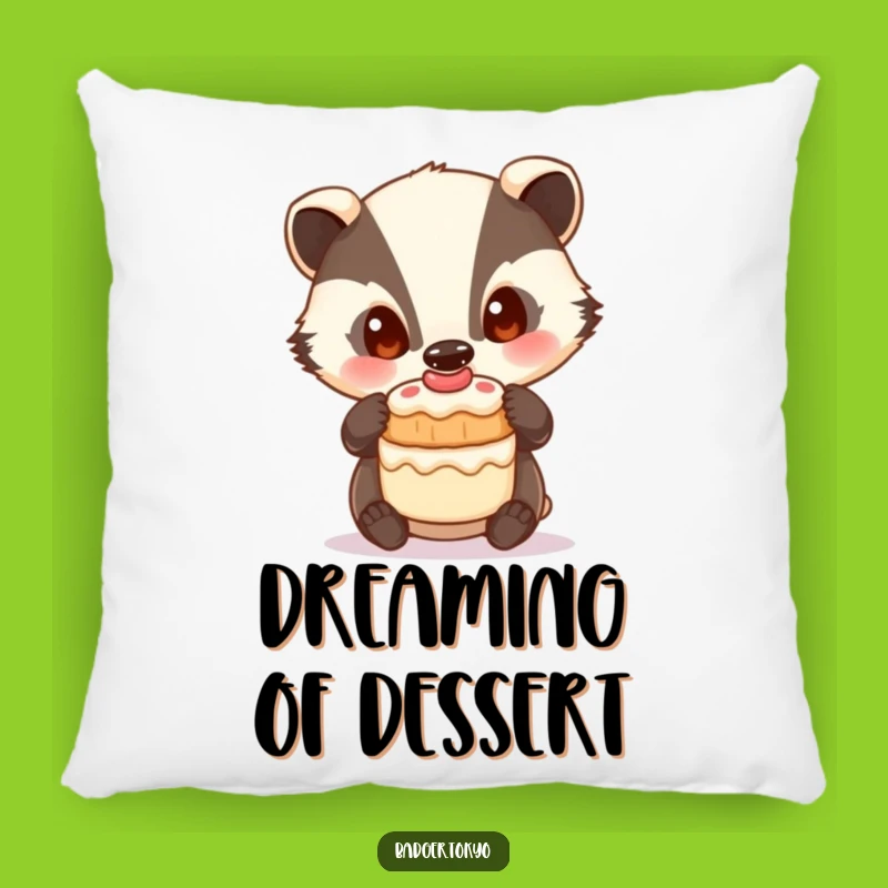 Funny Badger Cake Balance Pillow - Soft Curiosity Cushion, Adorable Funny Gift