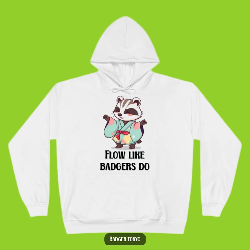 Funny Kawaii Badger Kimono Sweep Hoodie - Cozy Elegant Badger Gift