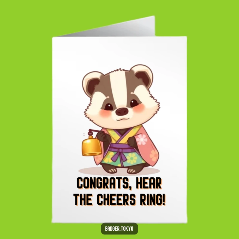 Free Printable Badger Congrats Card: Curious Discovery, Humorous Downloadable Gift