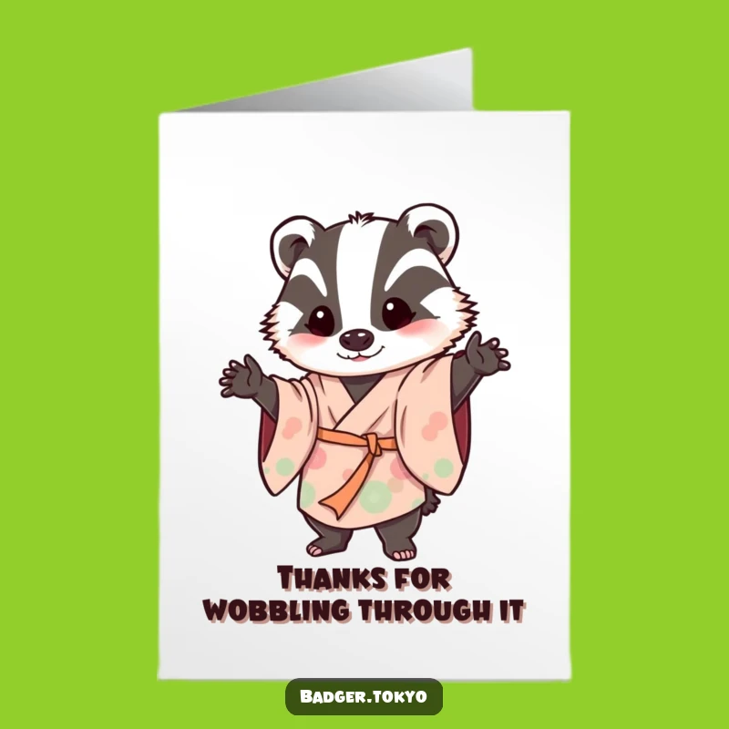 Free Printable Thank You Card: Wobbly Thanks, Humorous Downloadable Gift